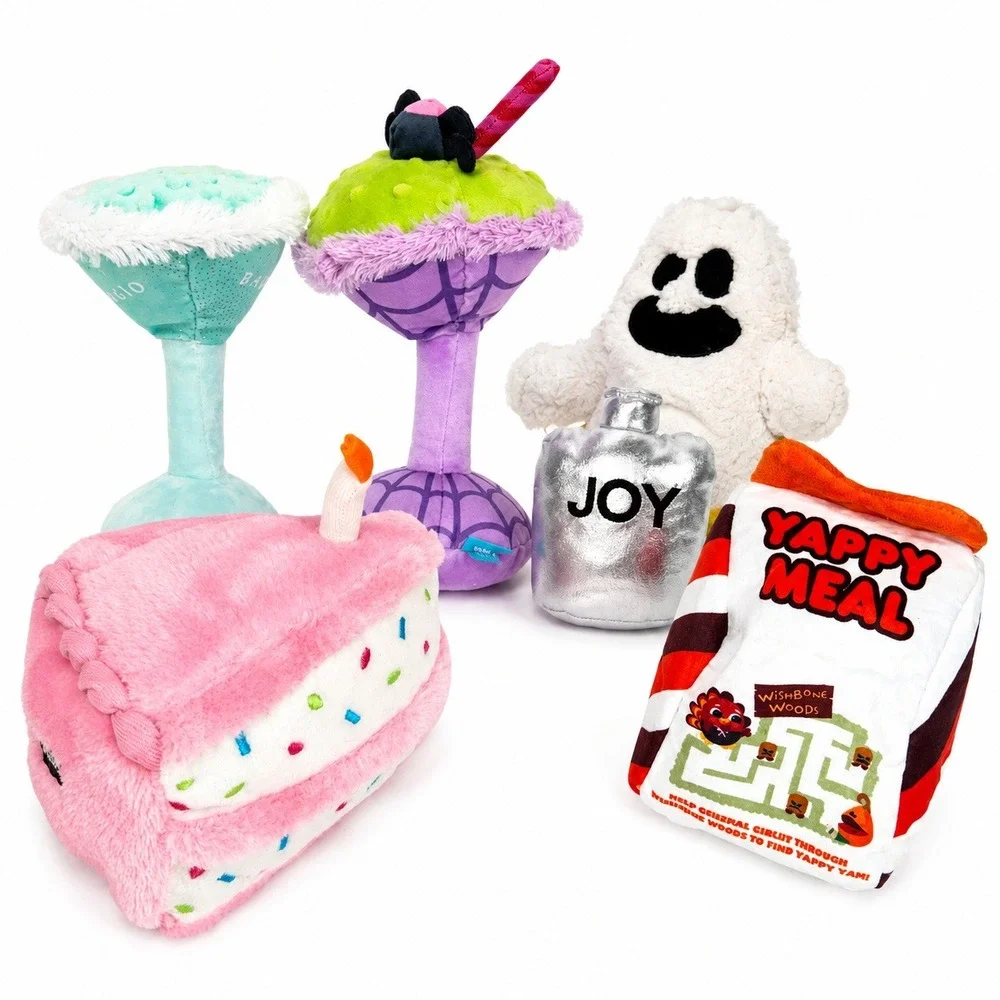 BARK ZippyPaws Mixed Plush Dog Toy Bundle Halloween Birthday Yappy Meal 6pc Set